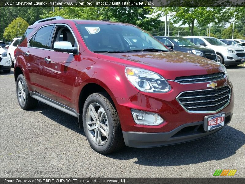 Siren Red Tintcoat / Light Titanium/Jet Black 2017 Chevrolet Equinox Premier AWD