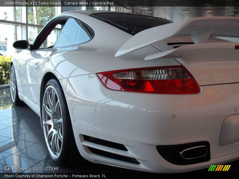 Carrara White / Carrera Red 2008 Porsche 911 Turbo Coupe