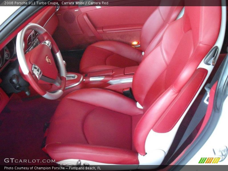 Carrara White / Carrera Red 2008 Porsche 911 Turbo Coupe