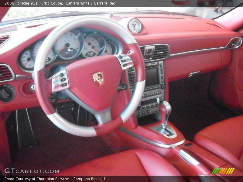 Carrara White / Carrera Red 2008 Porsche 911 Turbo Coupe