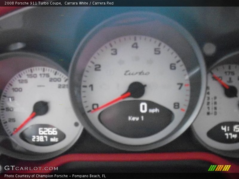 Carrara White / Carrera Red 2008 Porsche 911 Turbo Coupe