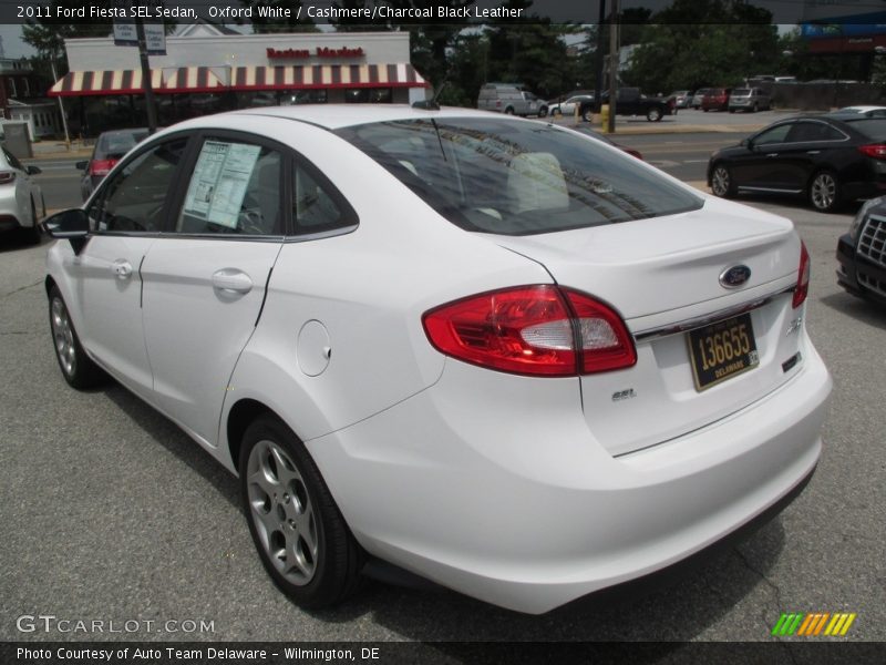 Oxford White / Cashmere/Charcoal Black Leather 2011 Ford Fiesta SEL Sedan