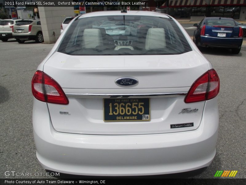 Oxford White / Cashmere/Charcoal Black Leather 2011 Ford Fiesta SEL Sedan