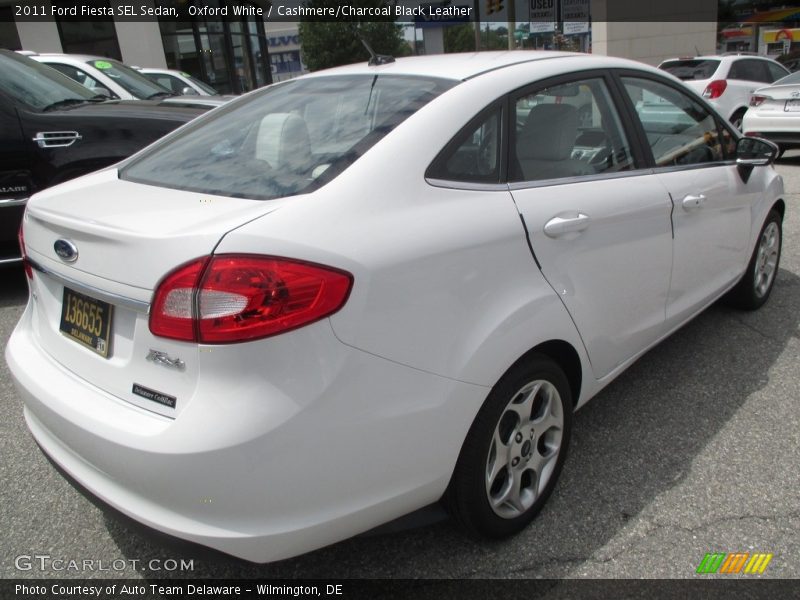 Oxford White / Cashmere/Charcoal Black Leather 2011 Ford Fiesta SEL Sedan
