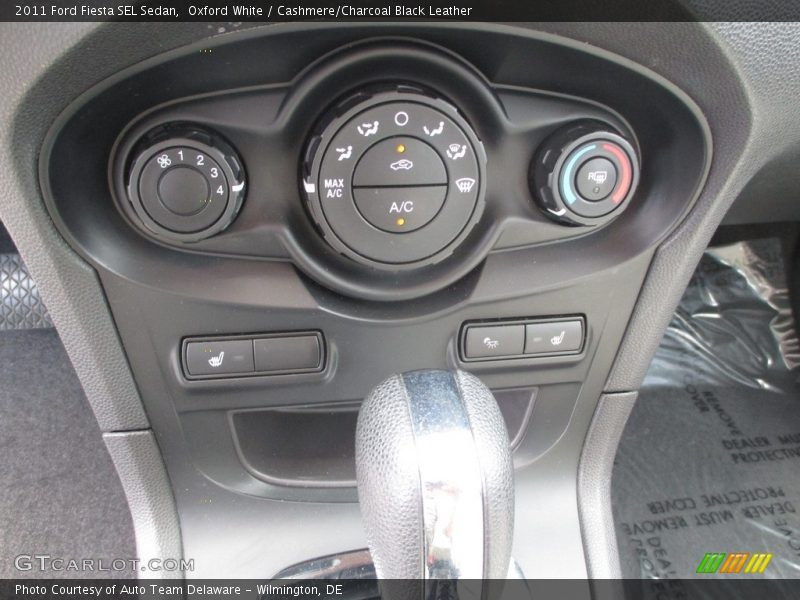Oxford White / Cashmere/Charcoal Black Leather 2011 Ford Fiesta SEL Sedan