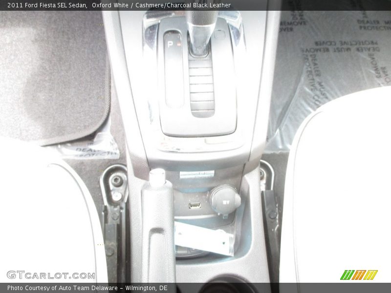 Oxford White / Cashmere/Charcoal Black Leather 2011 Ford Fiesta SEL Sedan