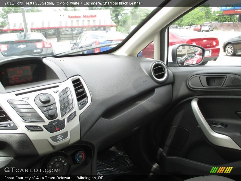Oxford White / Cashmere/Charcoal Black Leather 2011 Ford Fiesta SEL Sedan
