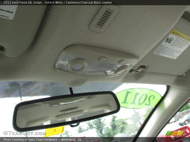 Oxford White / Cashmere/Charcoal Black Leather 2011 Ford Fiesta SEL Sedan