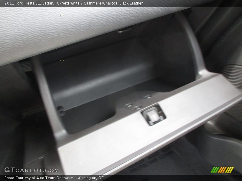 Oxford White / Cashmere/Charcoal Black Leather 2011 Ford Fiesta SEL Sedan