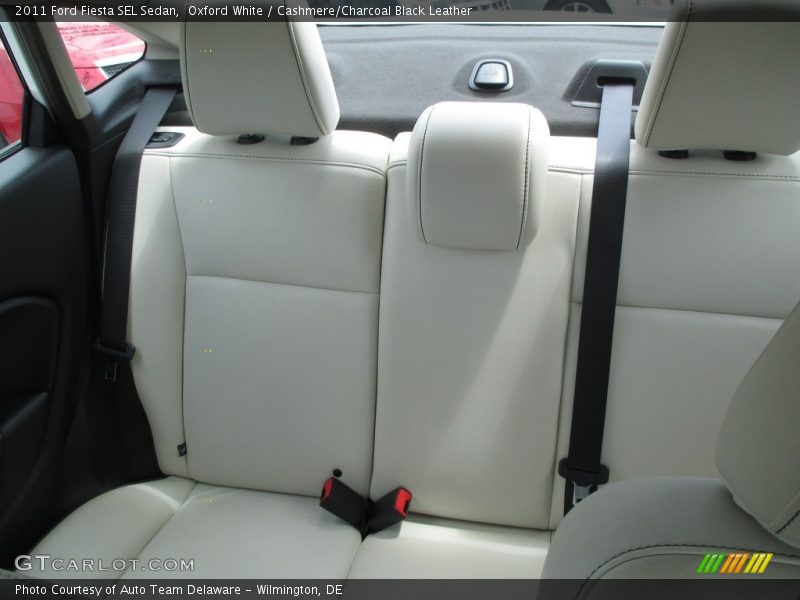 Oxford White / Cashmere/Charcoal Black Leather 2011 Ford Fiesta SEL Sedan