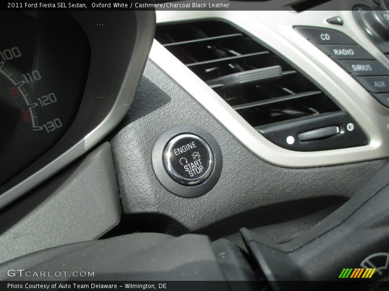 Oxford White / Cashmere/Charcoal Black Leather 2011 Ford Fiesta SEL Sedan