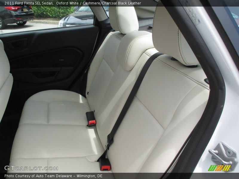 Oxford White / Cashmere/Charcoal Black Leather 2011 Ford Fiesta SEL Sedan