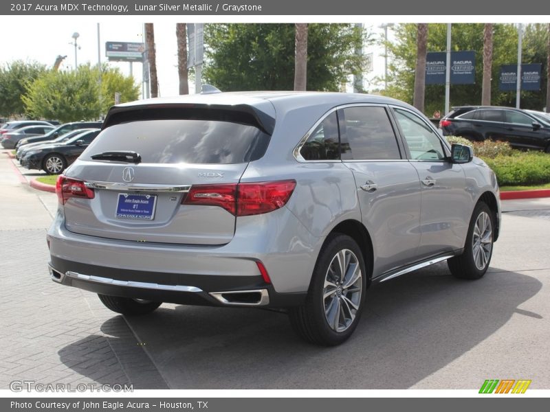 Lunar Silver Metallic / Graystone 2017 Acura MDX Technology