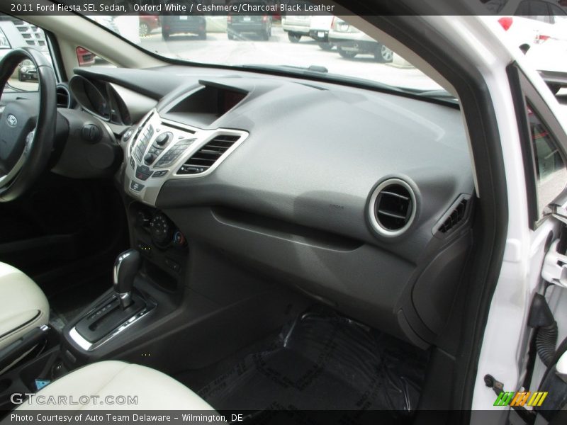 Oxford White / Cashmere/Charcoal Black Leather 2011 Ford Fiesta SEL Sedan