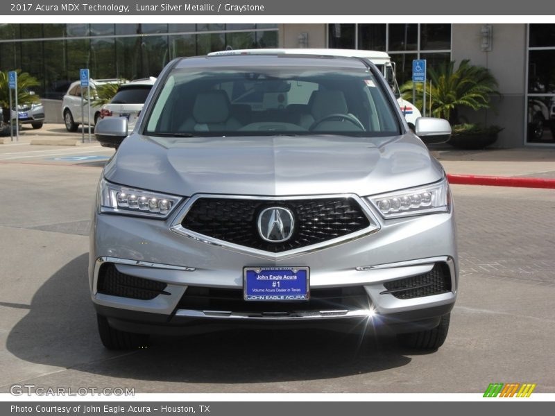 Lunar Silver Metallic / Graystone 2017 Acura MDX Technology