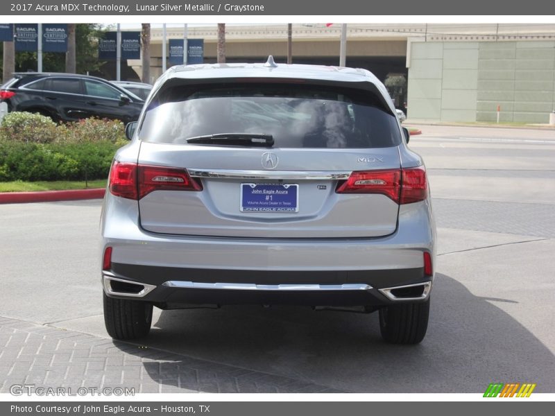Lunar Silver Metallic / Graystone 2017 Acura MDX Technology