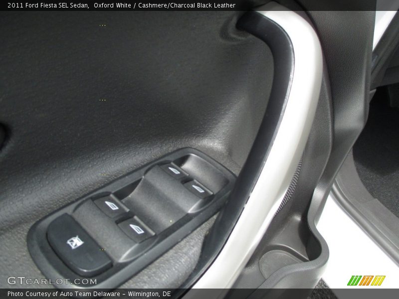 Oxford White / Cashmere/Charcoal Black Leather 2011 Ford Fiesta SEL Sedan
