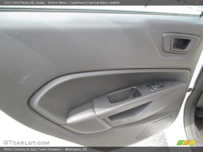 Oxford White / Cashmere/Charcoal Black Leather 2011 Ford Fiesta SEL Sedan