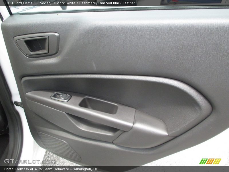 Oxford White / Cashmere/Charcoal Black Leather 2011 Ford Fiesta SEL Sedan