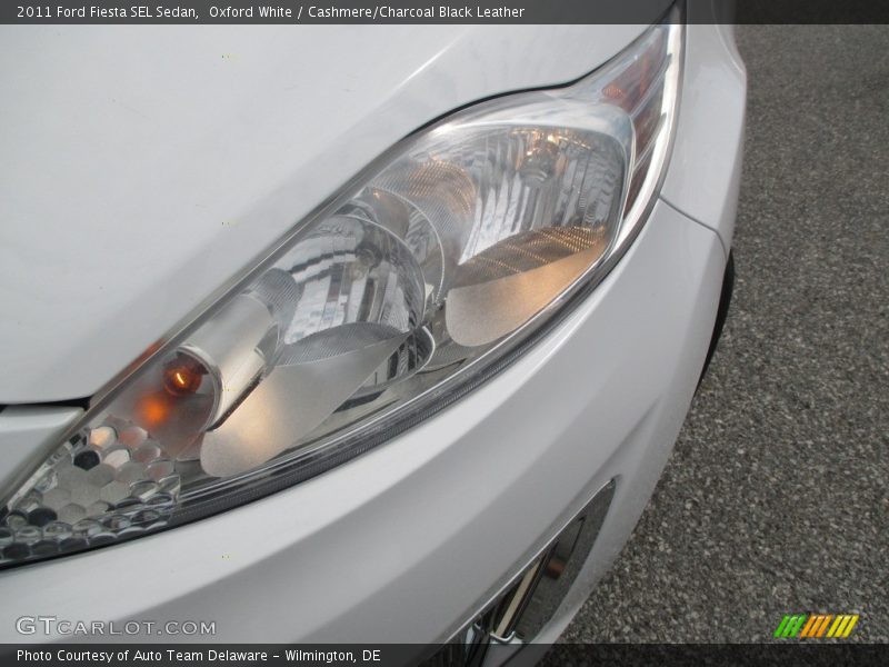 Oxford White / Cashmere/Charcoal Black Leather 2011 Ford Fiesta SEL Sedan