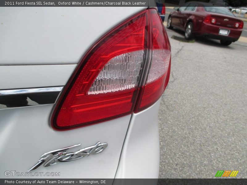 Oxford White / Cashmere/Charcoal Black Leather 2011 Ford Fiesta SEL Sedan