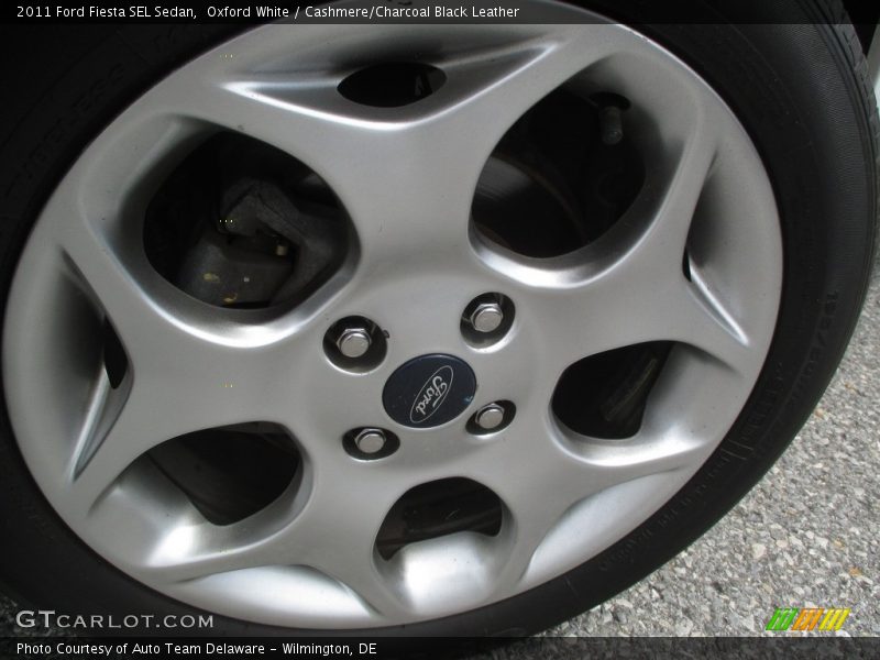 Oxford White / Cashmere/Charcoal Black Leather 2011 Ford Fiesta SEL Sedan