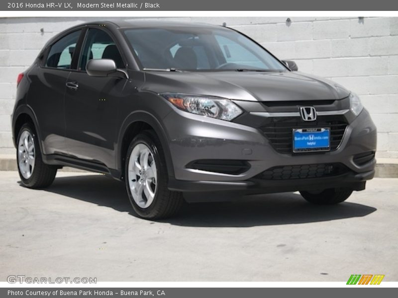 Modern Steel Metallic / Black 2016 Honda HR-V LX