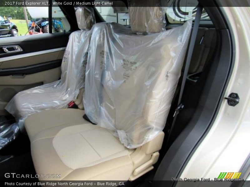 White Gold / Medium Light Camel 2017 Ford Explorer XLT