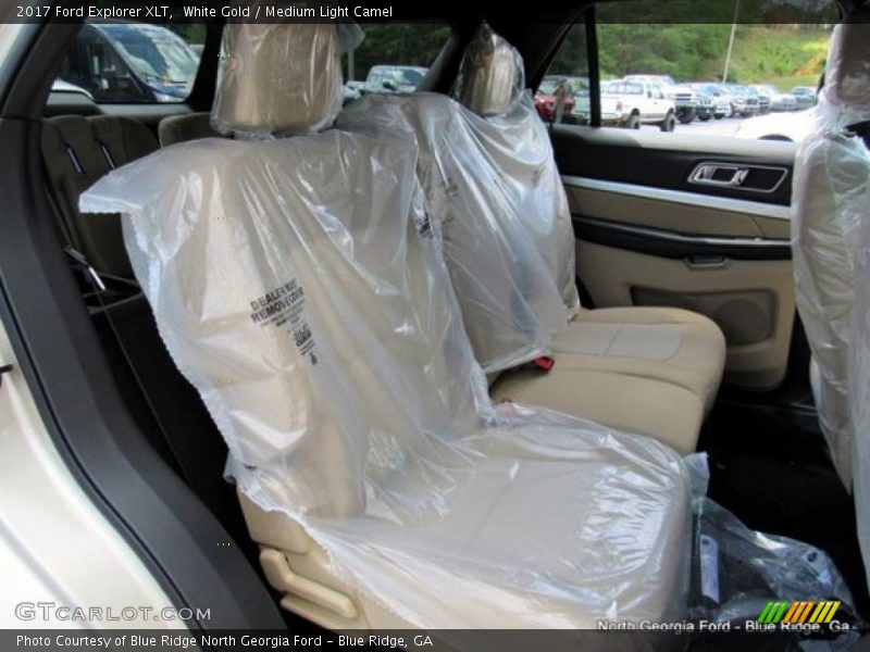 White Gold / Medium Light Camel 2017 Ford Explorer XLT