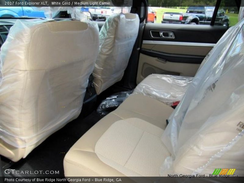 White Gold / Medium Light Camel 2017 Ford Explorer XLT