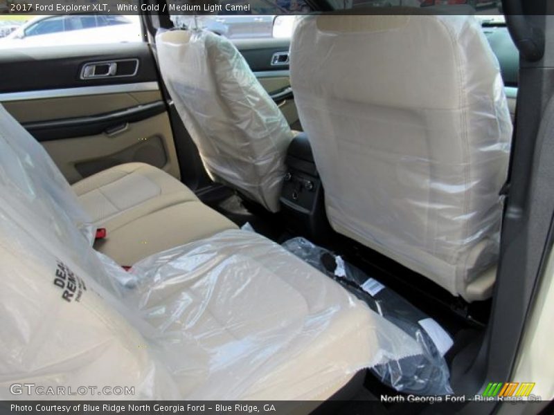 White Gold / Medium Light Camel 2017 Ford Explorer XLT