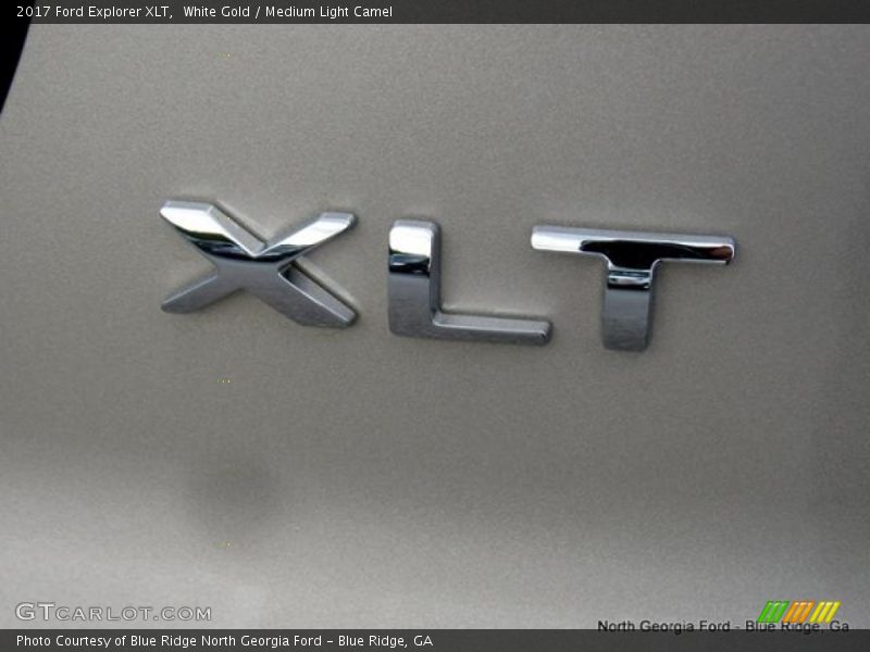 White Gold / Medium Light Camel 2017 Ford Explorer XLT