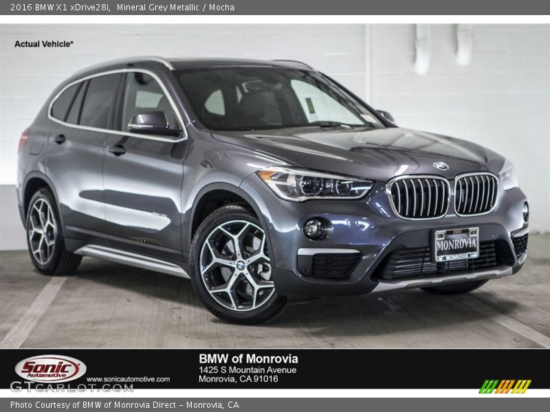 Mineral Grey Metallic / Mocha 2016 BMW X1 xDrive28i