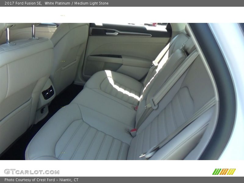 White Platinum / Medium Light Stone 2017 Ford Fusion SE