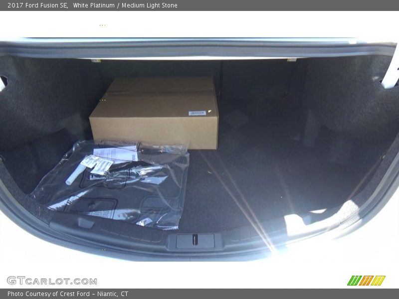 White Platinum / Medium Light Stone 2017 Ford Fusion SE