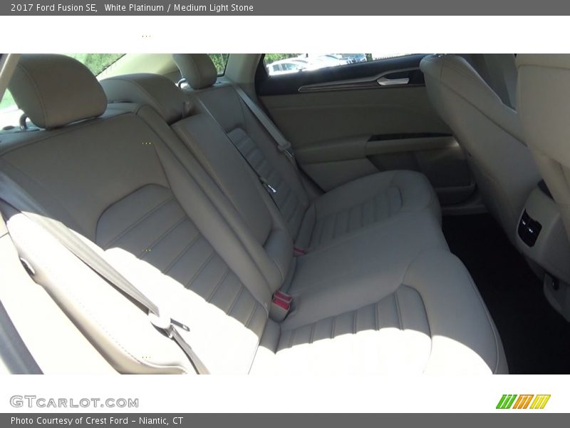 White Platinum / Medium Light Stone 2017 Ford Fusion SE