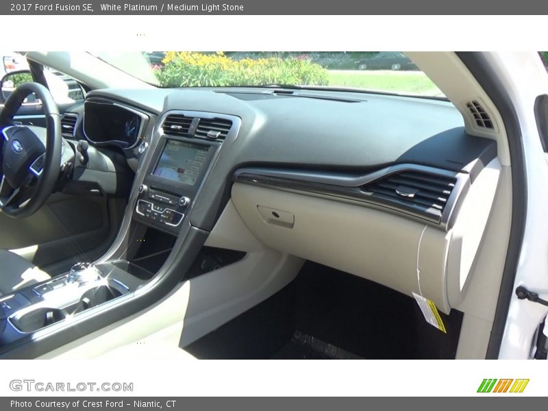 White Platinum / Medium Light Stone 2017 Ford Fusion SE