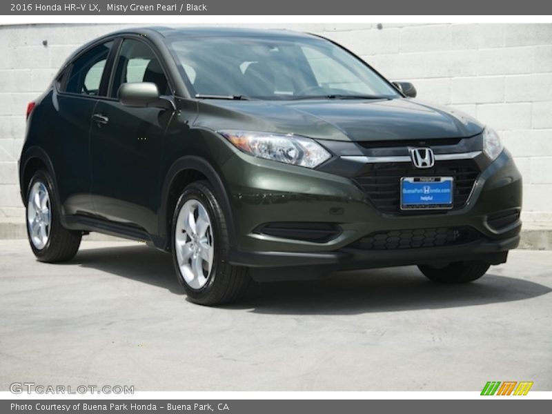 Misty Green Pearl / Black 2016 Honda HR-V LX