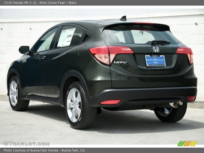 Misty Green Pearl / Black 2016 Honda HR-V LX