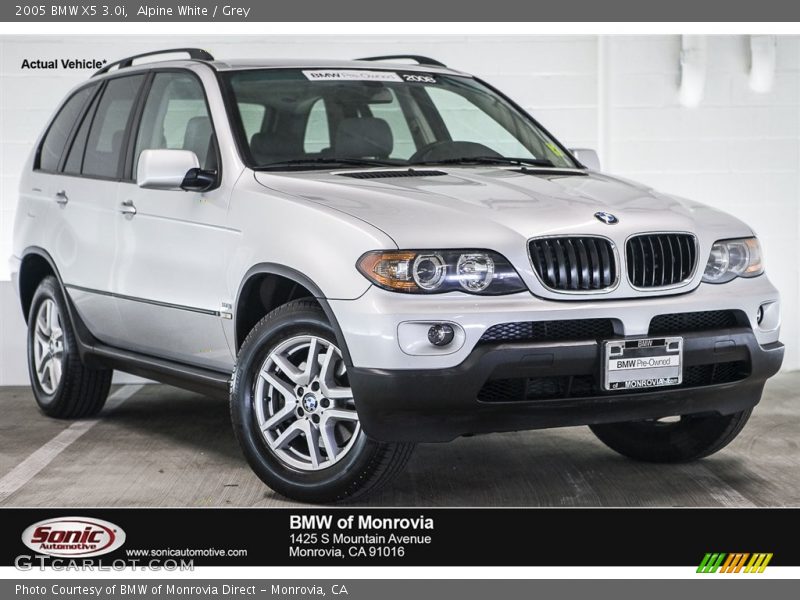 Alpine White / Grey 2005 BMW X5 3.0i