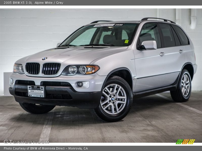 Alpine White / Grey 2005 BMW X5 3.0i
