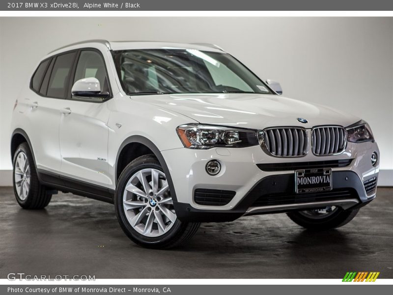 Alpine White / Black 2017 BMW X3 xDrive28i