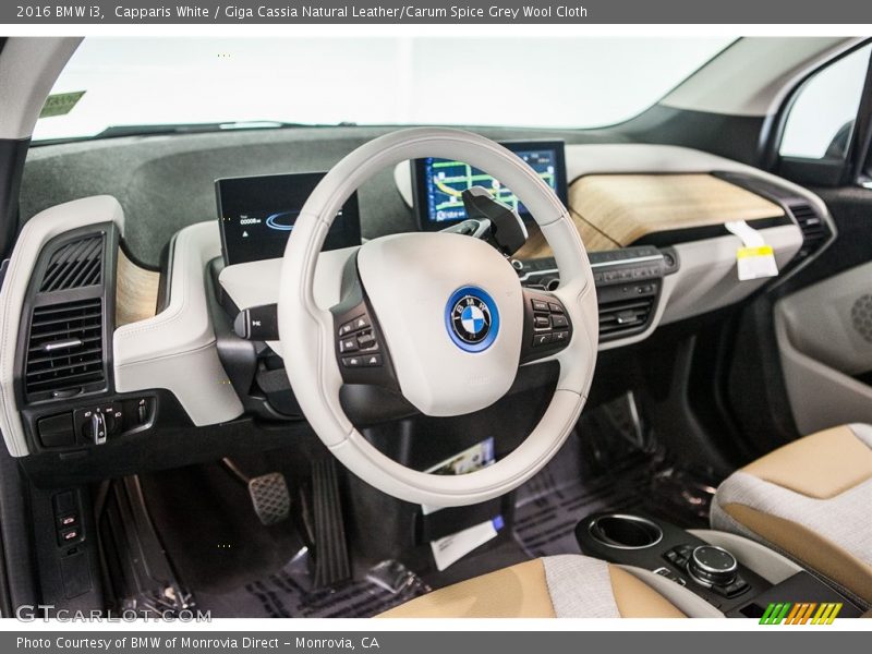 Giga Cassia Natural Leather/Carum Spice Grey Wool Cloth Interior - 2016 i3  