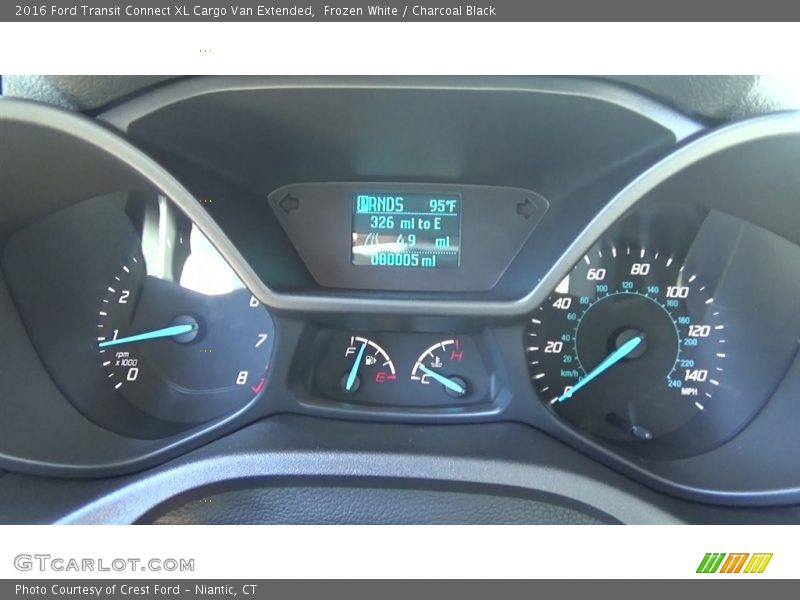 Frozen White / Charcoal Black 2016 Ford Transit Connect XL Cargo Van Extended