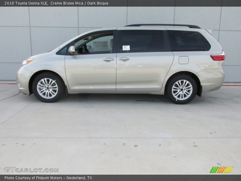 Creme Brulee Mica / Dark Bisque 2016 Toyota Sienna XLE