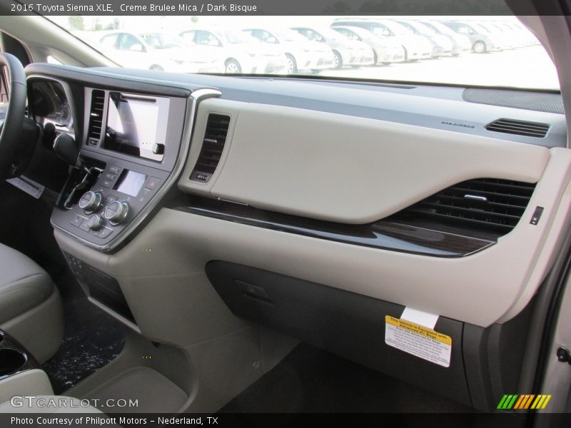 Creme Brulee Mica / Dark Bisque 2016 Toyota Sienna XLE