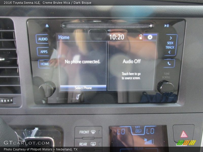 Creme Brulee Mica / Dark Bisque 2016 Toyota Sienna XLE