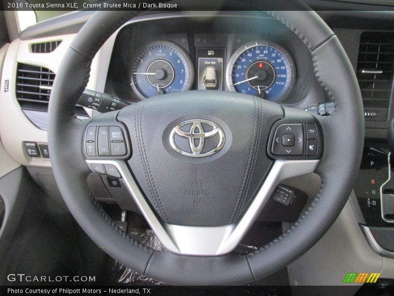 Creme Brulee Mica / Dark Bisque 2016 Toyota Sienna XLE