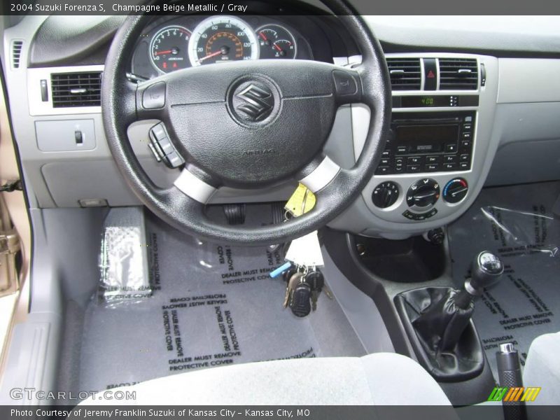 Champagne Beige Metallic / Gray 2004 Suzuki Forenza S