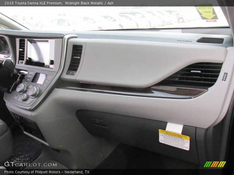 Midnight Black Metallic / Ash 2016 Toyota Sienna XLE Premium